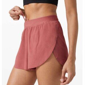 Lululemon Find Your Pace Shorts, size 4, Cherry Tint